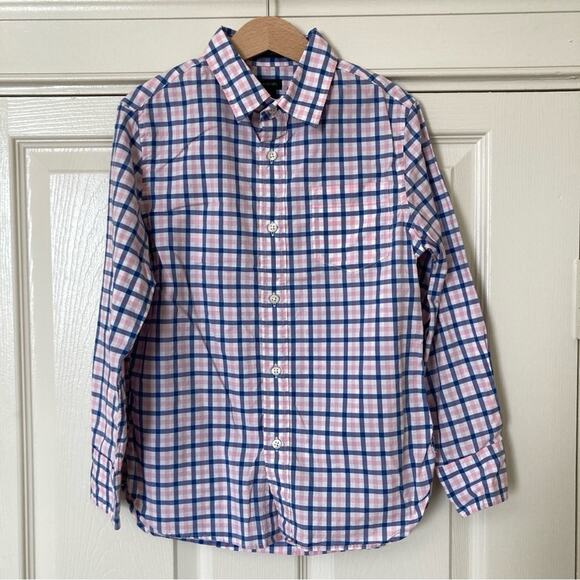 Crewcuts Other - Crewcuts Kids Plaid Button Down Shirt in Blue and Pink Boys Size 8